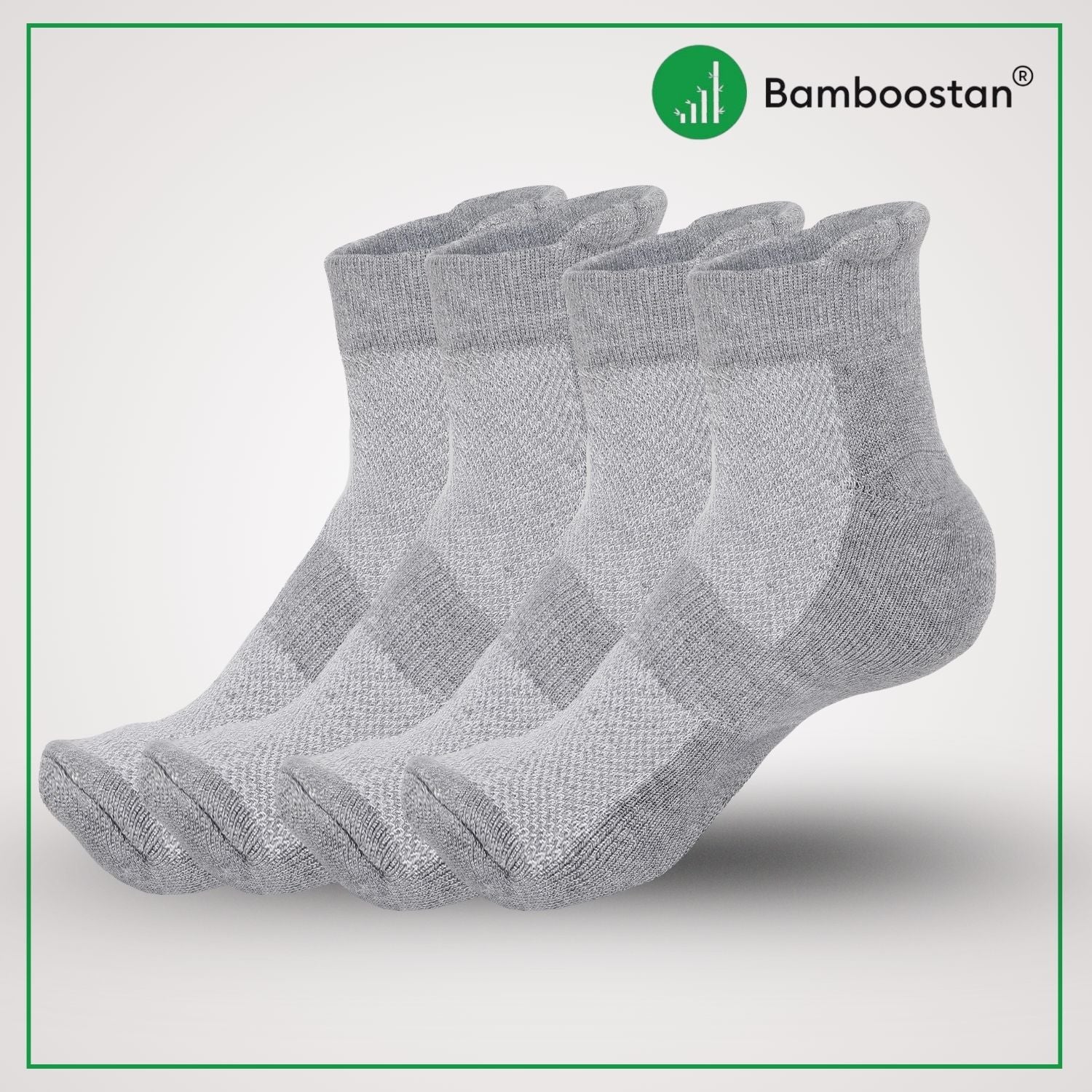 Bamboo Ankle Socks – Pack of 4 | Soft, Cushioned & Odor Resistant
