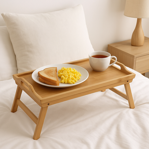 Natural Bamboo Bed Table
