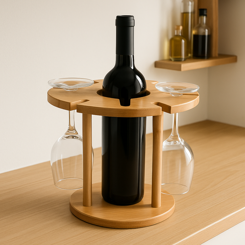 Bamboo Wine Glass Rack