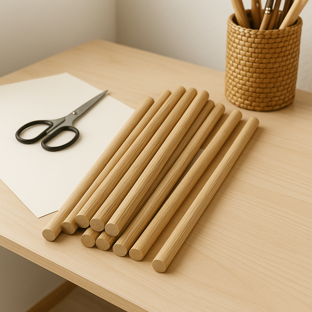 Bamboo Dowels / Round Sticks – Precision-Cut Rods for Architecture, Engineering & Sustainable Design