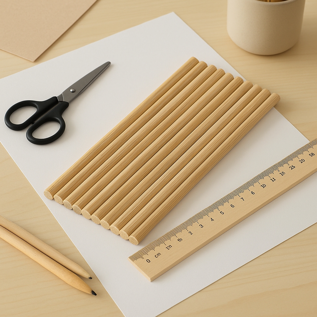 Bamboo Dowels / Round Sticks – Precision-Cut Rods for Architecture, Engineering & Sustainable Design