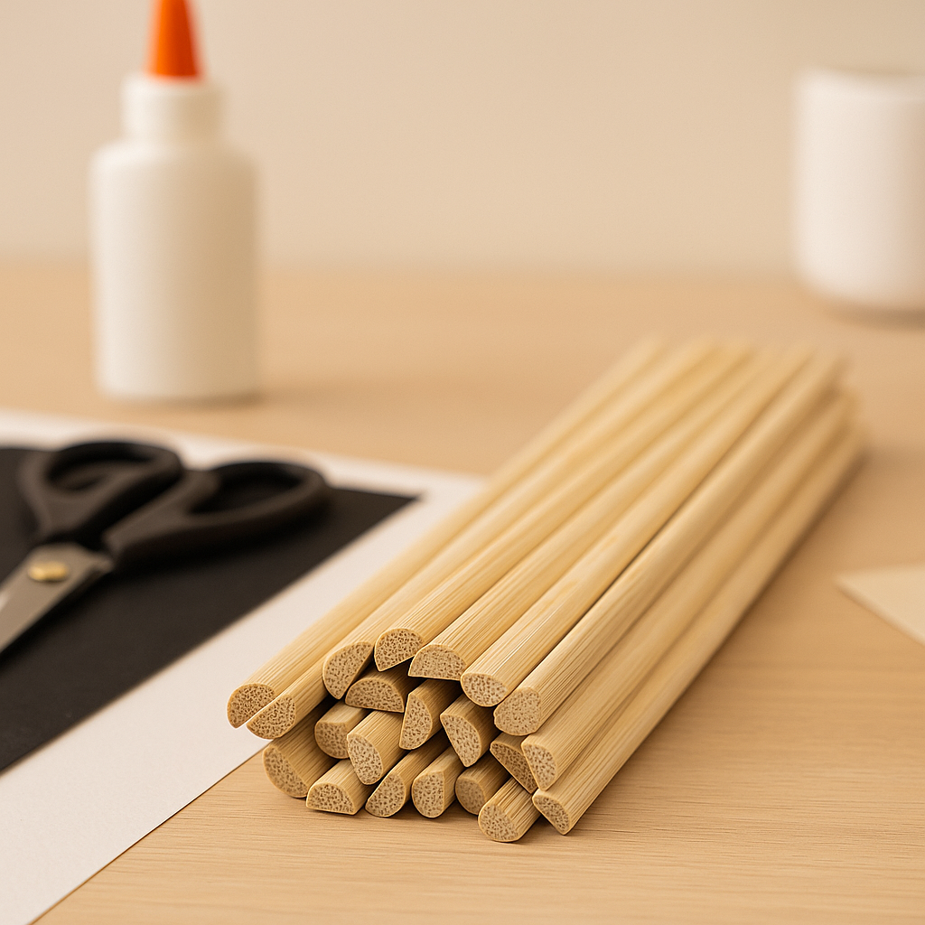 Bamboo D-Sticks /  Half-Round Slats – Precision Curved Profiles for Architecture & Design
