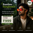Bamboo Sunglasses UV Protected
