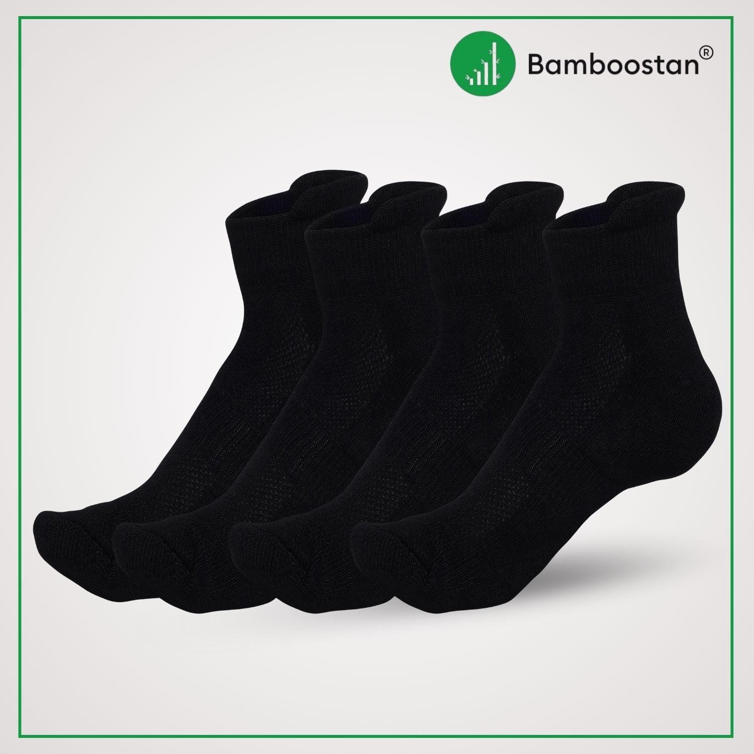 Bamboo Ankle Socks – Pack of 4 | Soft, Cushioned & Odor Resistant