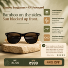 Bamboo Sunglasses UV Protected
