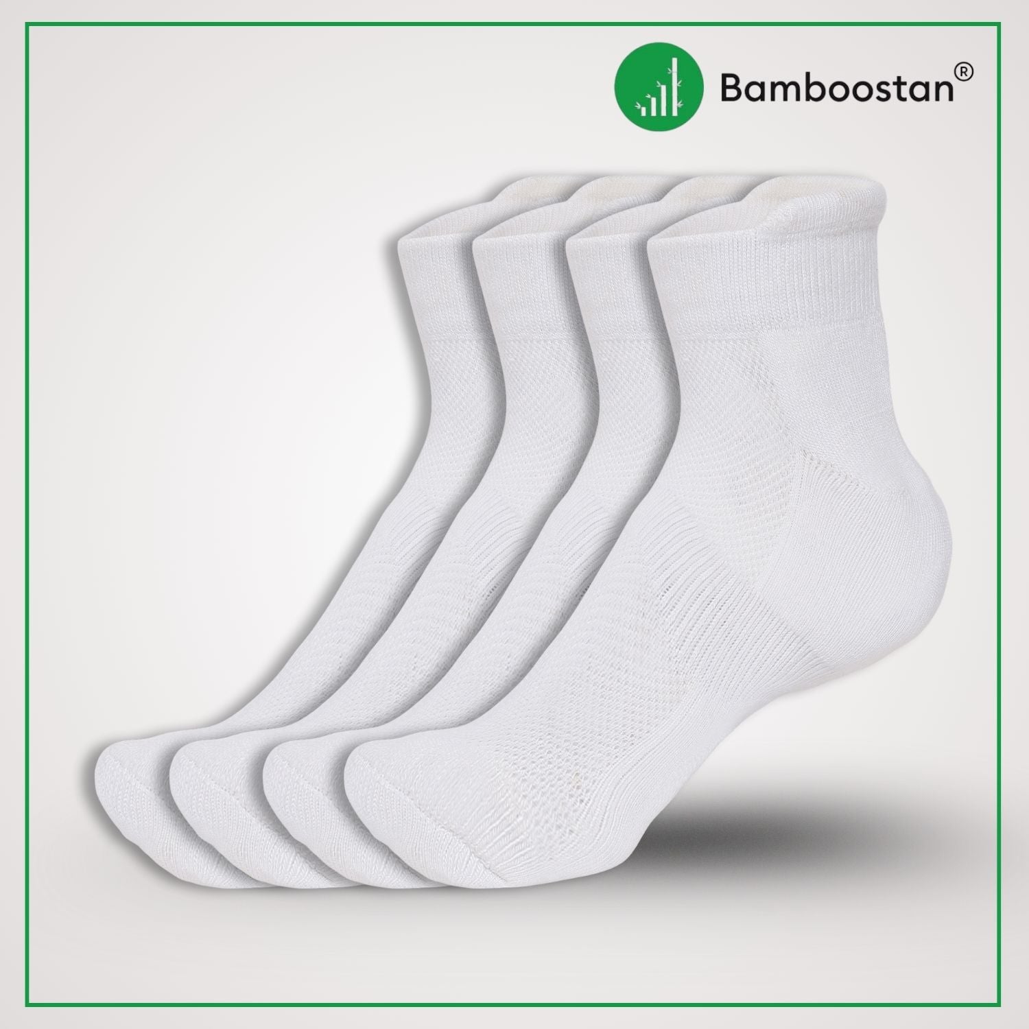 Bamboo Ankle Socks – Pack of 4 | Soft, Cushioned & Odor Resistant