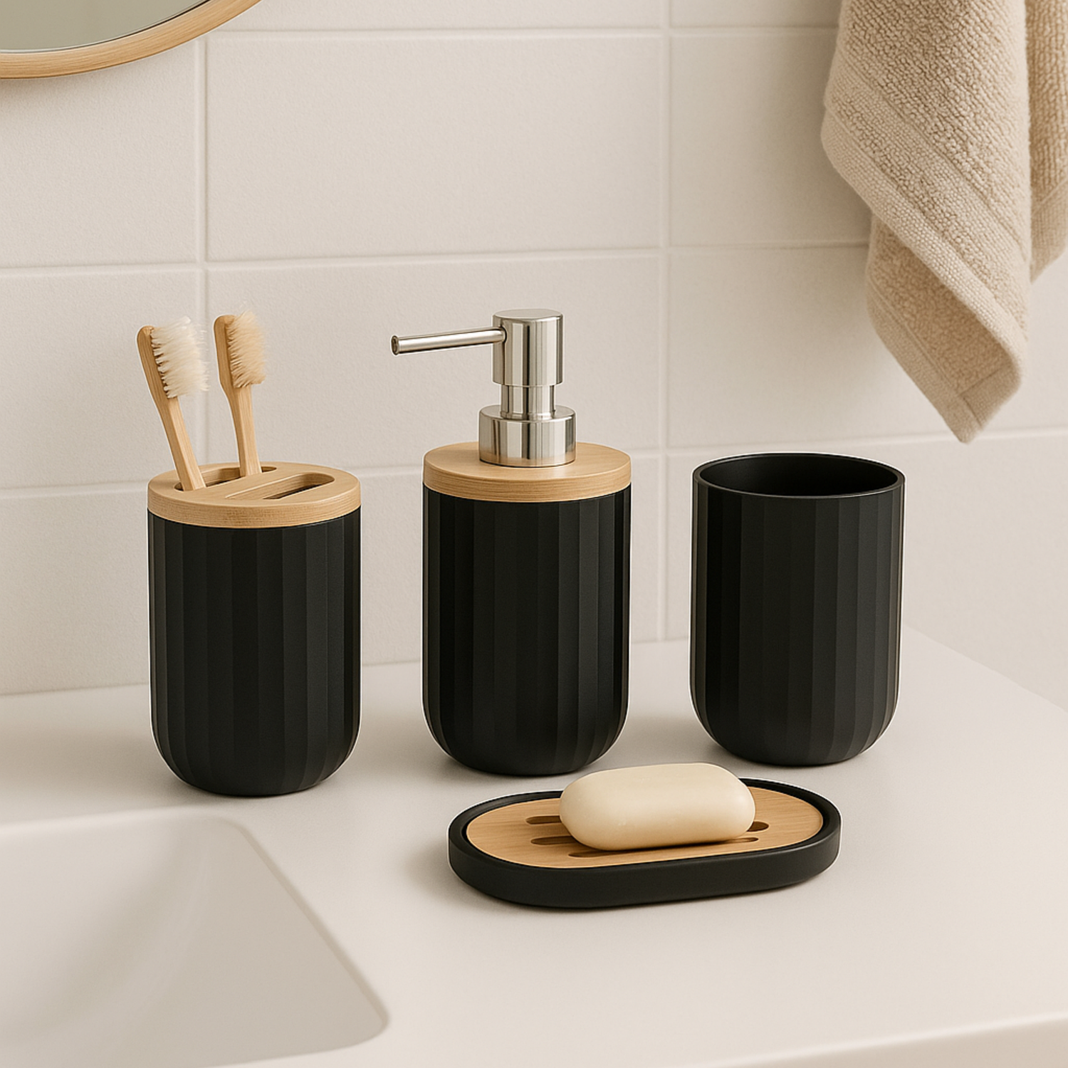 4-Piece Bathroom Accessory Set