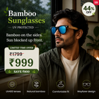 Bamboo Sunglasses UV Protected