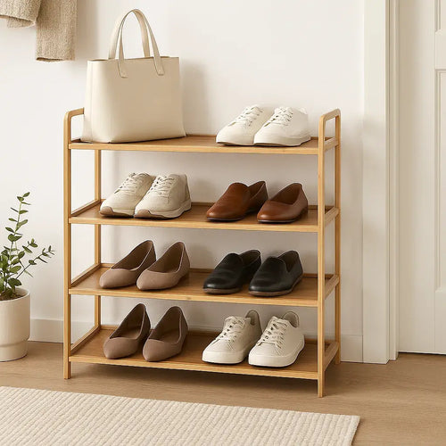 4-Tier Bamboo Shelf Rack