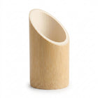 Bamboo Pen Stand PS-1 — natural bamboo cylinder with slanted diagonal cut, on white background