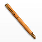 Bamboo Diamond Pen — natural bamboo barrel with polished gold clip, middle ring, and tapered nose cone, on white background