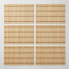 Pack of six bamboo placemats in a clean grid layout