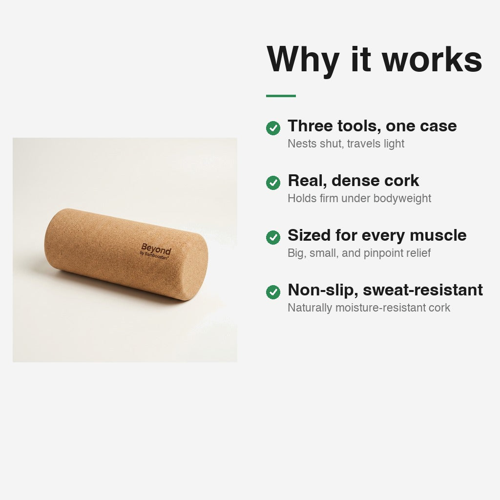 Cork Roller Set (3-in-1) — features