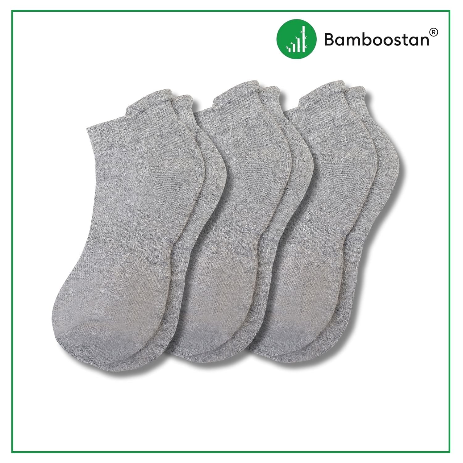 Bamboo Ankle Socks – Pack of 3 | Soft, Cushioned & Odor Resistant  | Black