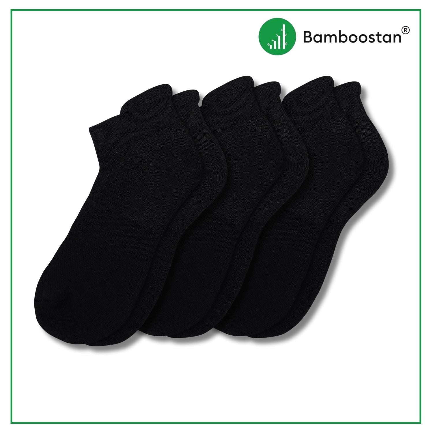 Bamboo Ankle Socks – Pack of 3 | Soft, Cushioned & Odor Resistant  | Gray