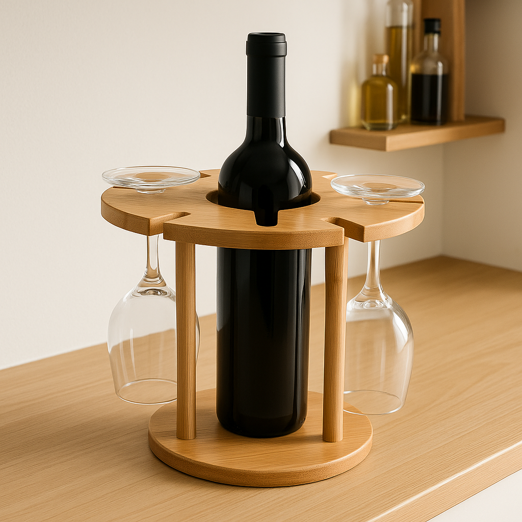 Bamboo Wine Glass Rack