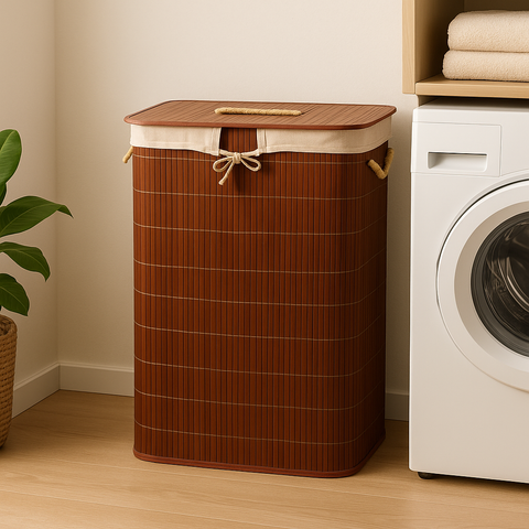 Bamboo Laundry Basket (Brown)