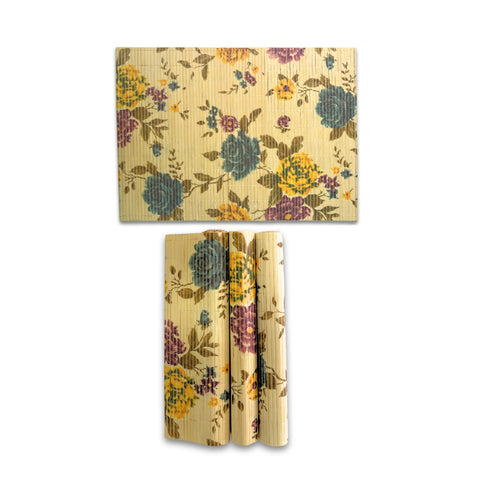 Bamboo Floral Assorted Placemat (Pack of 4)