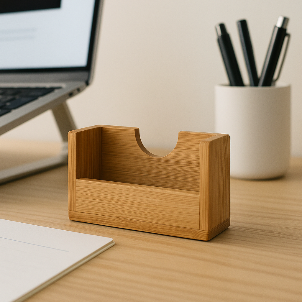 Standard Bamboo Business Card Holder- Office Card Display