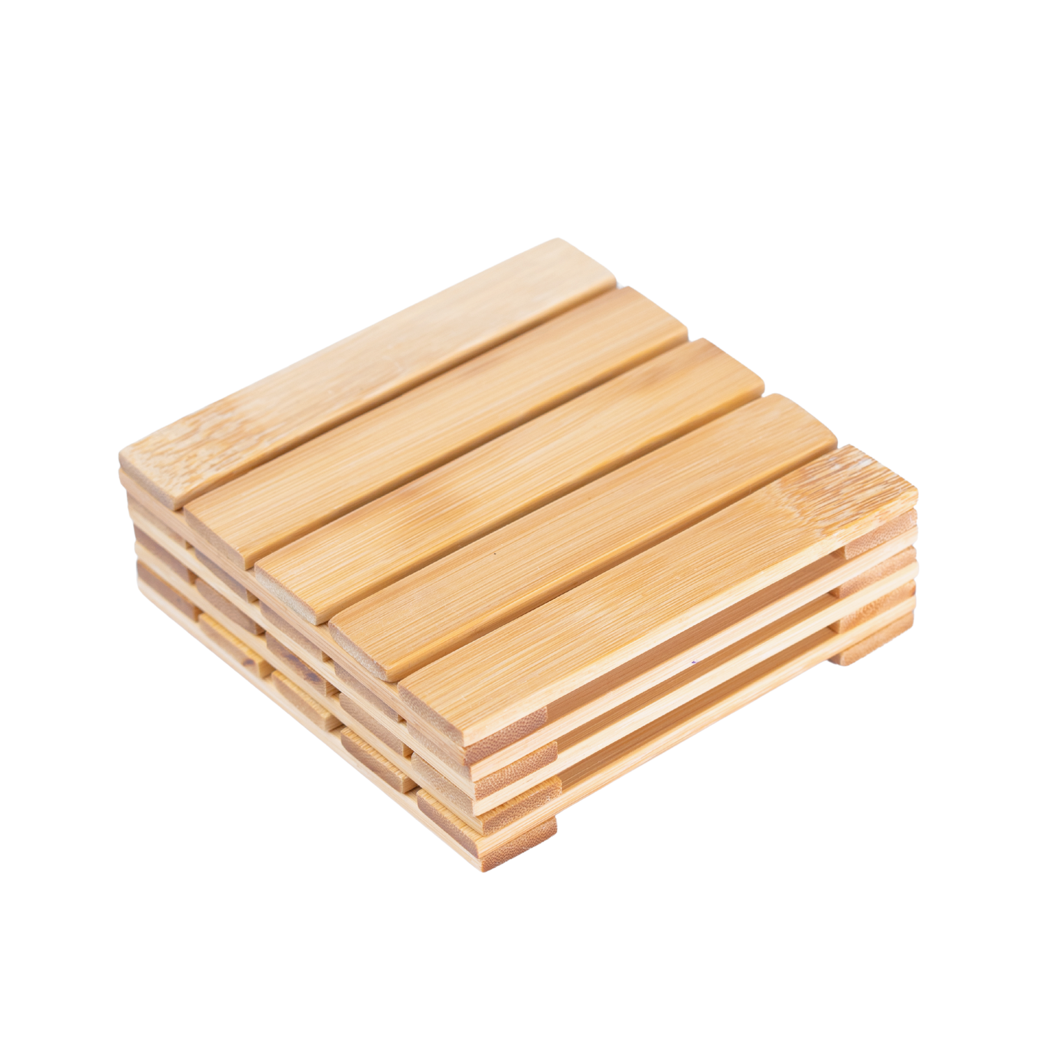 Multipurpose Bamboo Trivet- Size 5”*5” (Pack of 4)