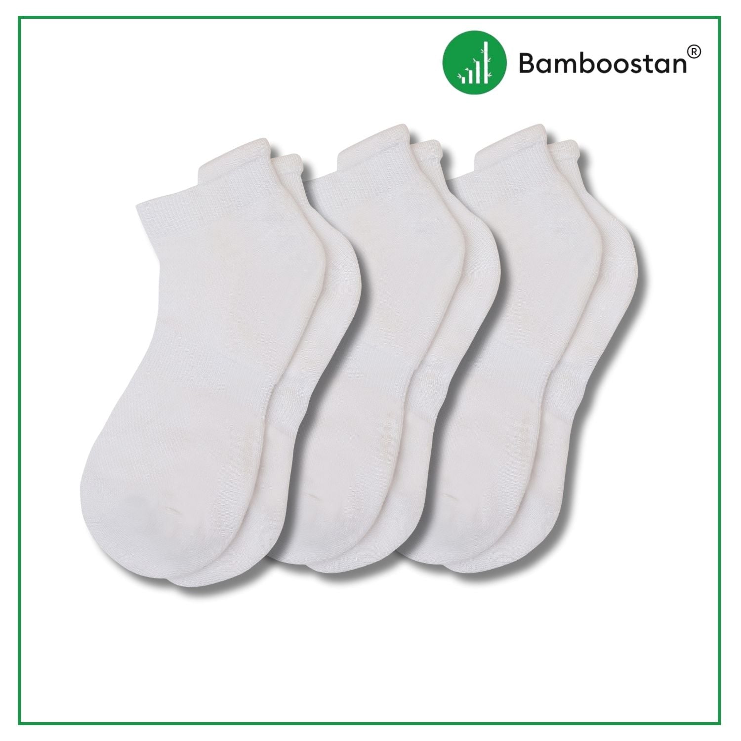 Bamboo Ankle Socks – Pack of 3 | Soft, Cushioned & Odor Resistant  | Black
