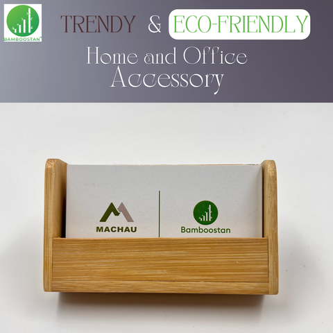 Standard Bamboo Executive Card Holder- Office Card Display