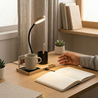 5 in 1 Bamboo Desk Organiser with LED Lamp — view 4