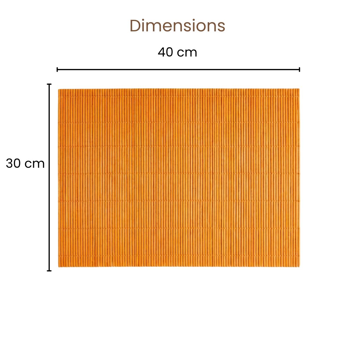Classic bamboo placemat dimensions