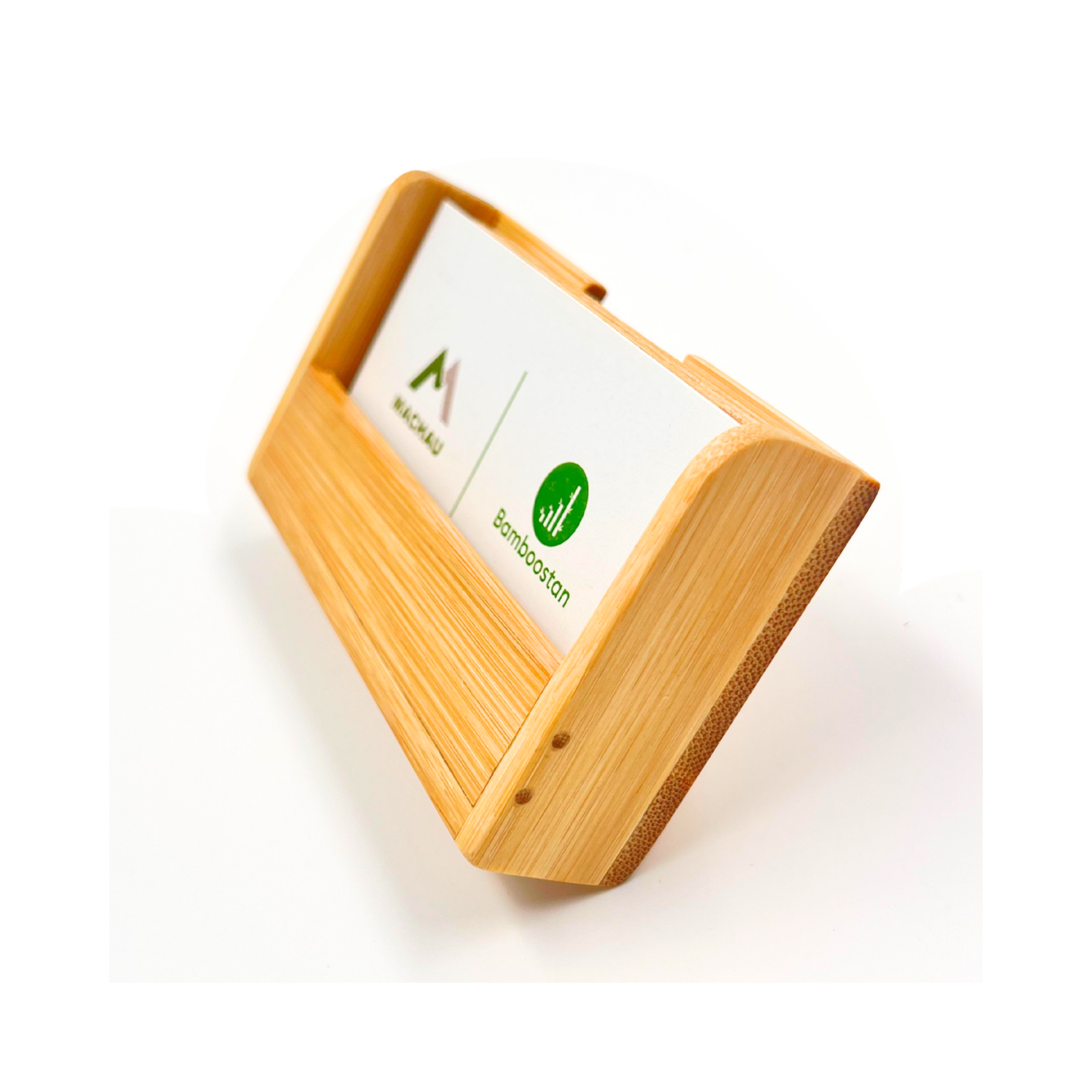 Standard Bamboo Business Card Holder- Office Card Display