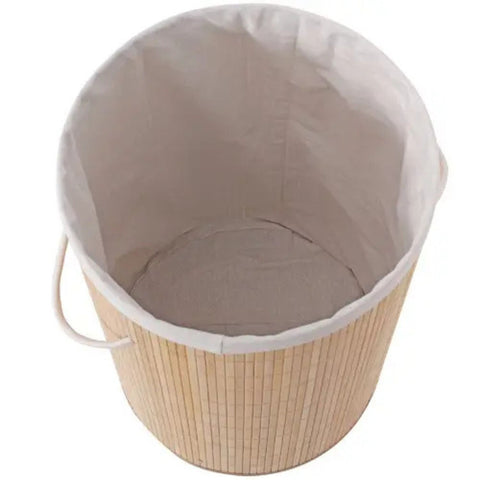 Bamboo Round Laundry Basket