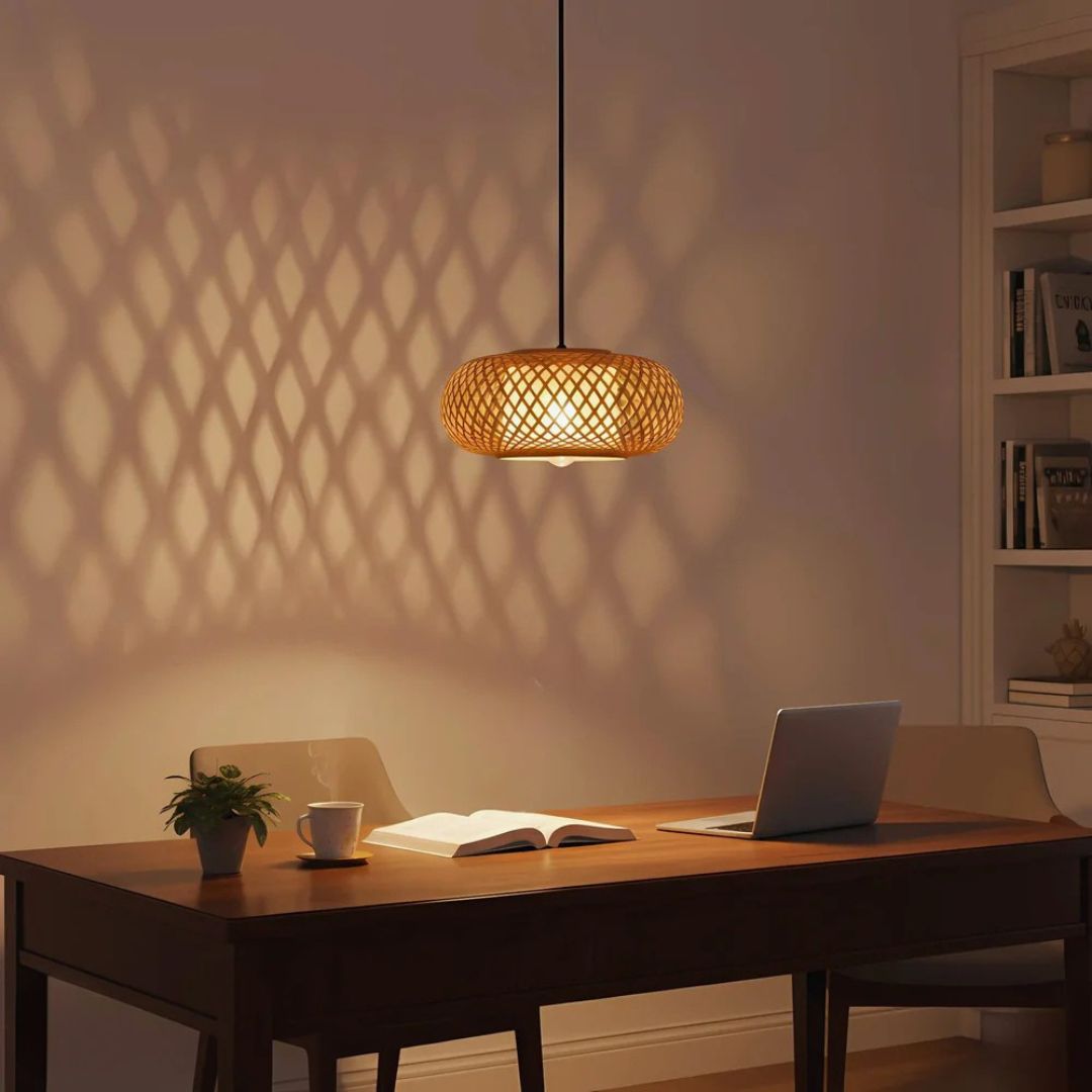 Bamboo Oval Cage Lamp