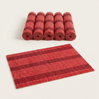 Woven Bamboo Placemat in Red
