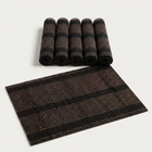 Woven Bamboo Placemat in Black