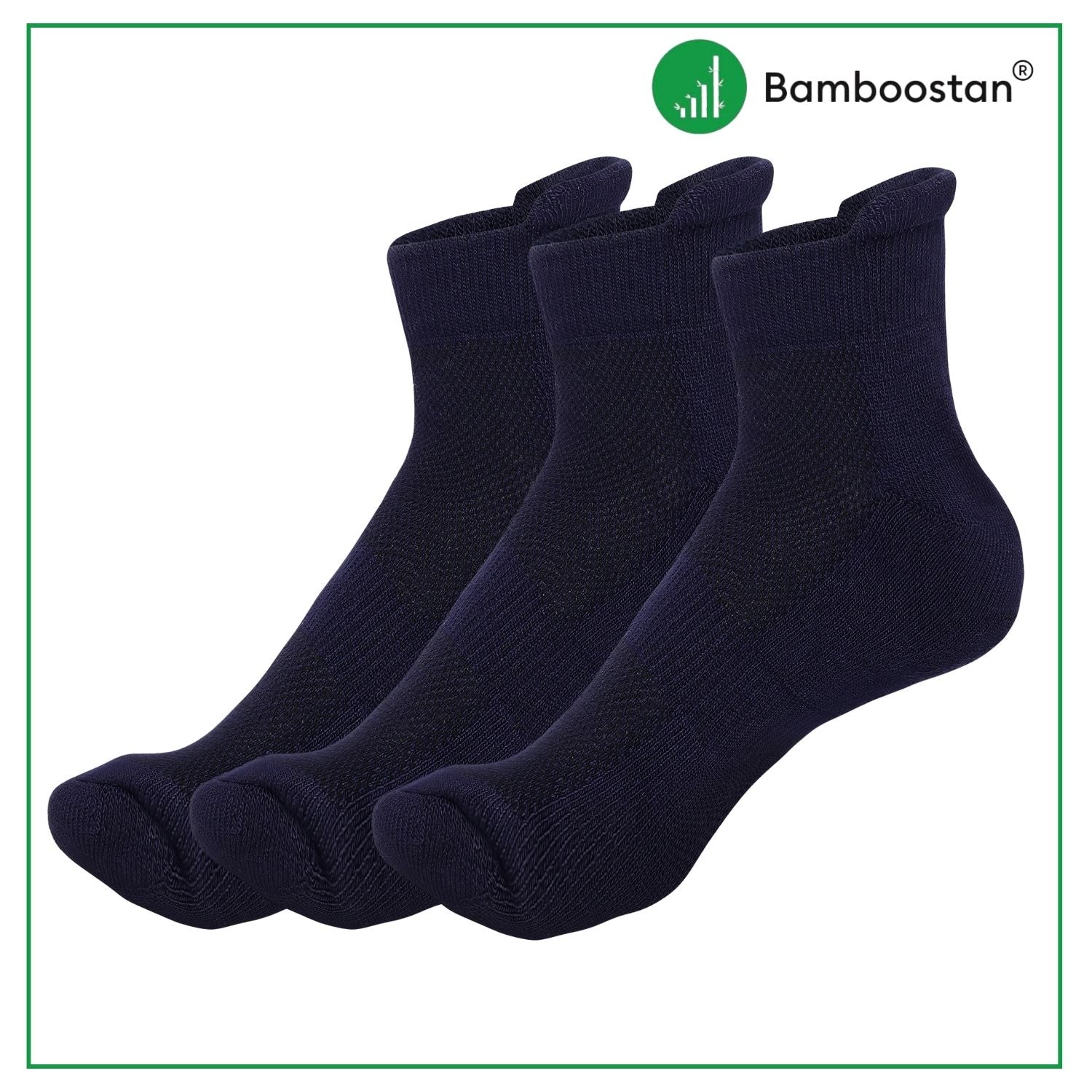 Bamboo Ankle Socks – Pack of 3 | Soft, Cushioned & Odor Resistant
