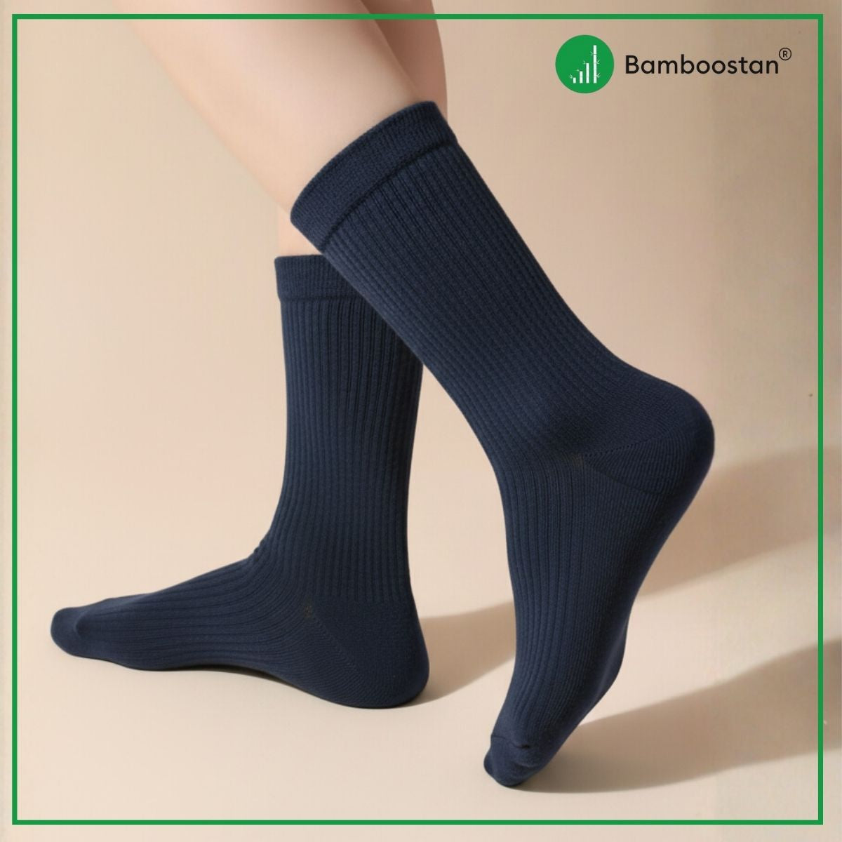 Bamboo Crew Socks – Pack of 3 | Soft, Cushioned & Odor Resistant  | White, Black, Navy Blue, Gray