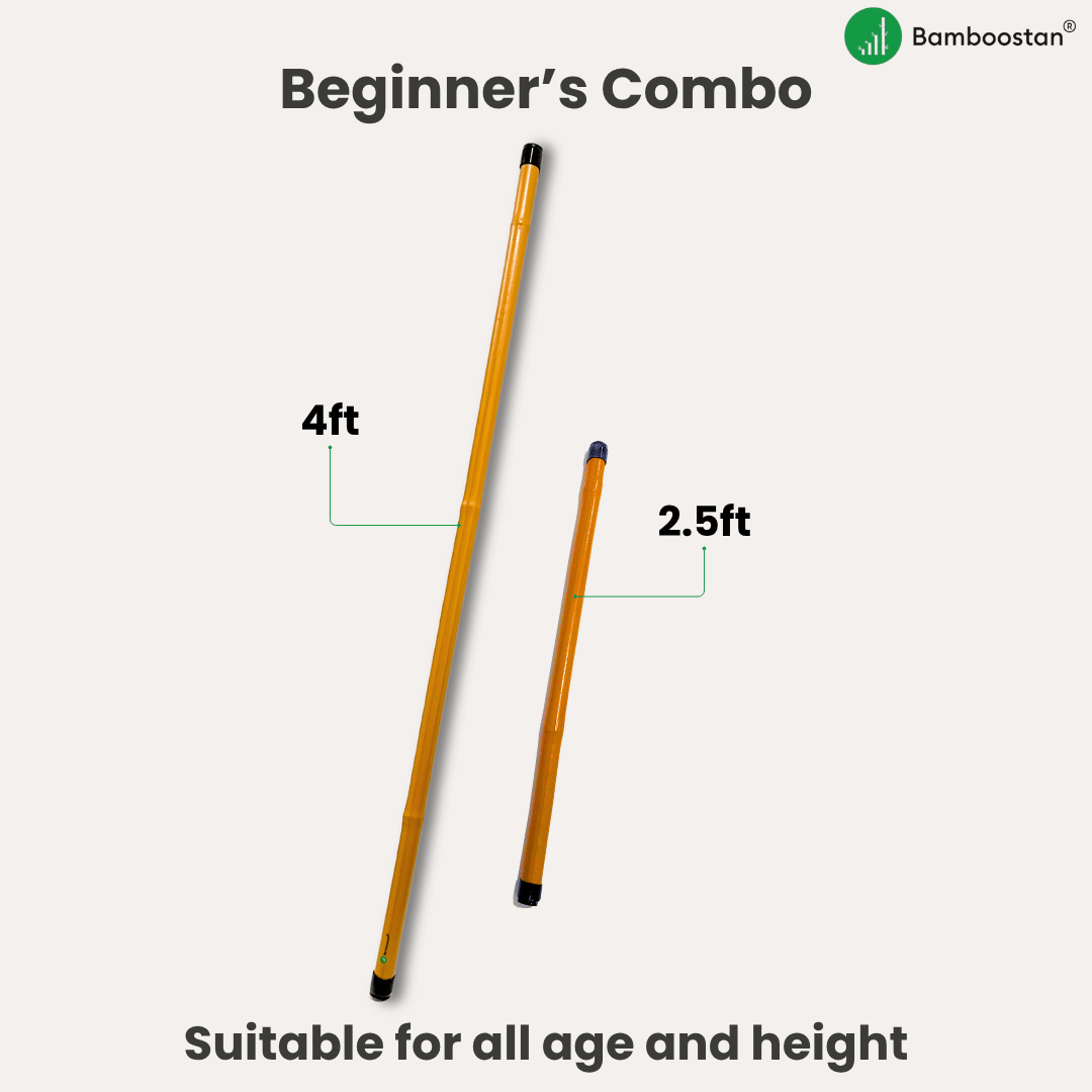 Bamboo Yoga and Fitness Stick – Bamboo Stick for Better Posture, Flexibility & Balance Training