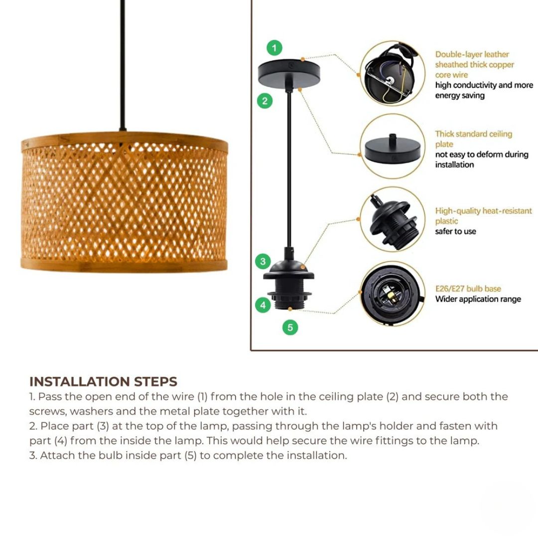 Bamboo Nest Hanging Lamp