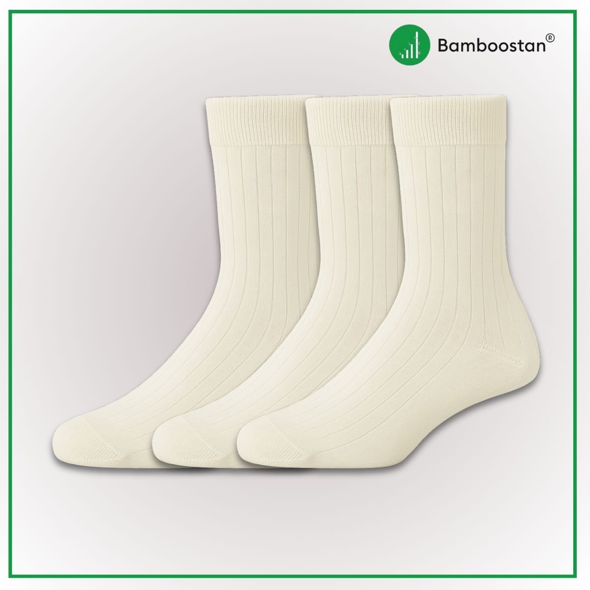 Bamboo Crew Socks – Pack of 3 | Soft, Cushioned & Odor Resistant  | White, Black, Navy Blue, Gray