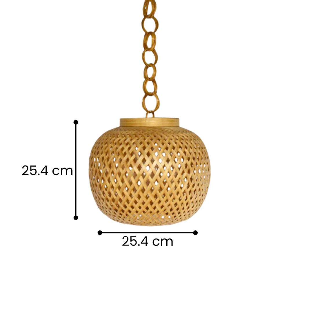 Bamboo Round Woven Lamp