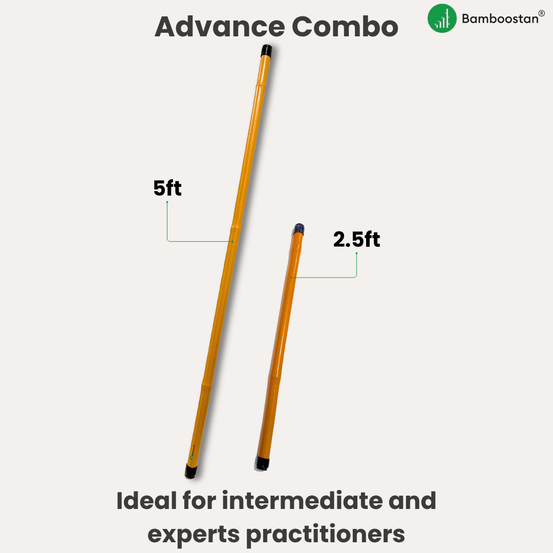 Bamboo Yoga and Fitness Stick – Bamboo Stick for Better Posture, Flexibility & Balance Training