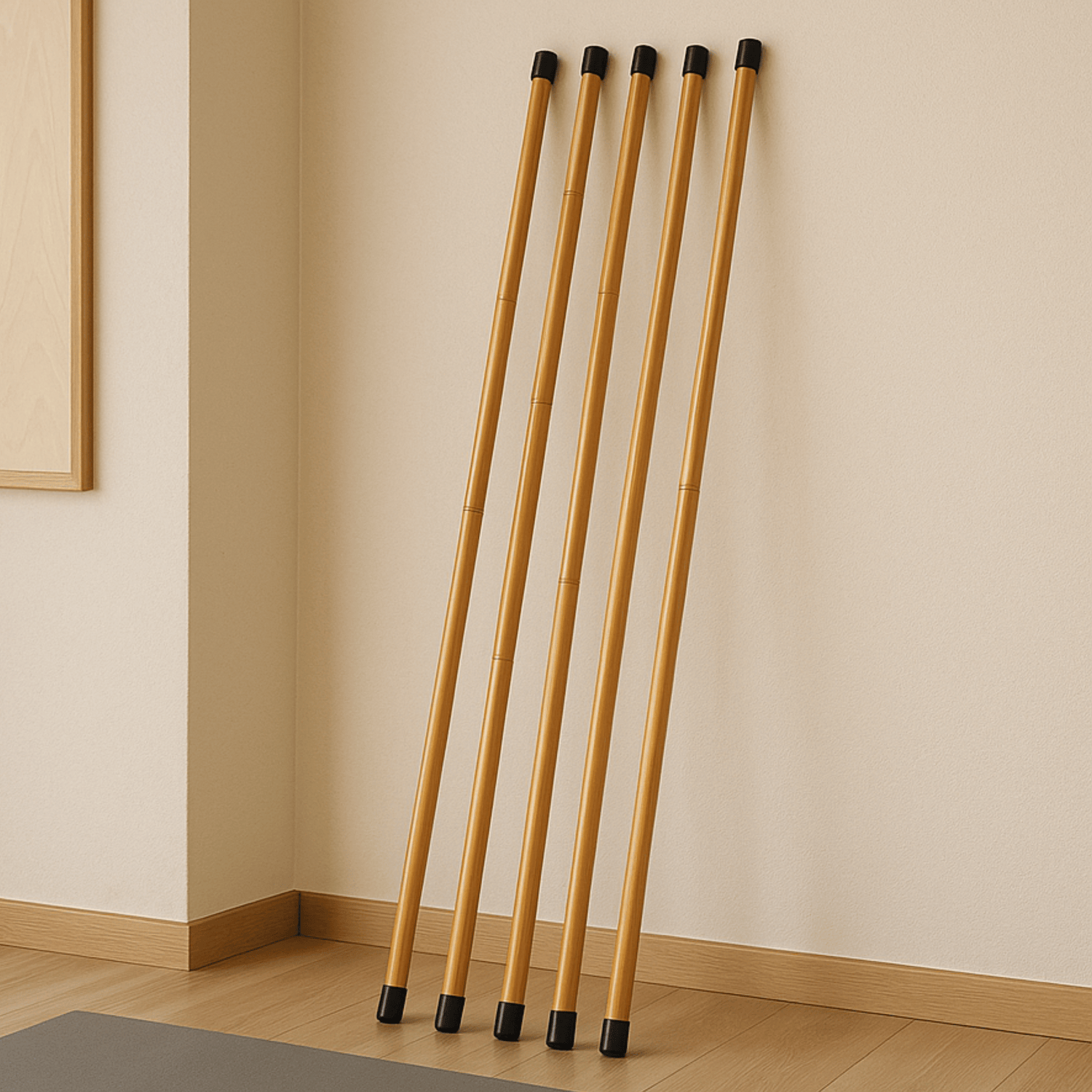 Bamboo Yoga and Fitness Stick – Bamboo Stick for Better Posture, Flexibility & Balance Training