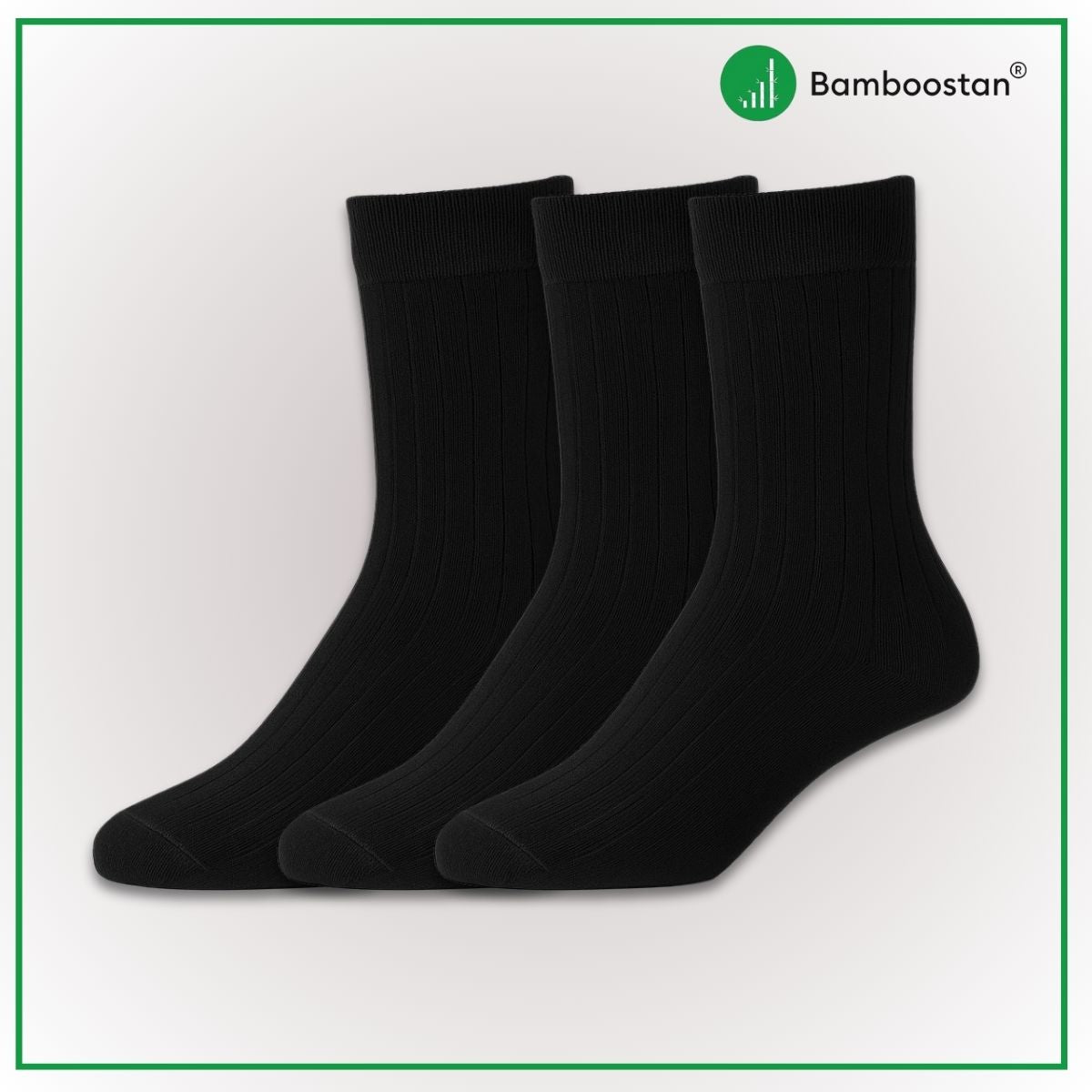 Bamboo Crew Socks – Pack of 3 | Soft, Cushioned & Odor Resistant  | White, Black, Navy Blue, Gray