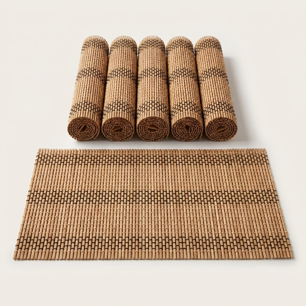 Woven Bamboo Placemat in Brown