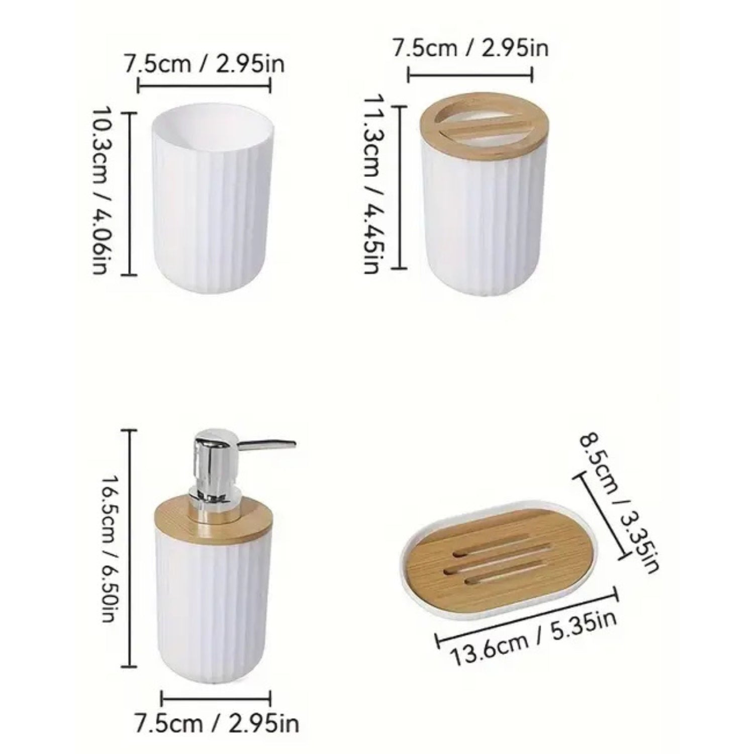 4-Piece Bathroom Accessory Set