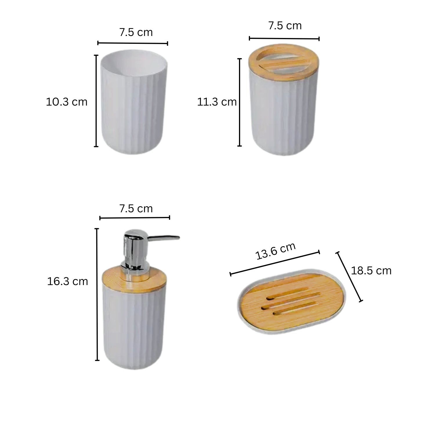 4-Piece Bathroom Accessory Set