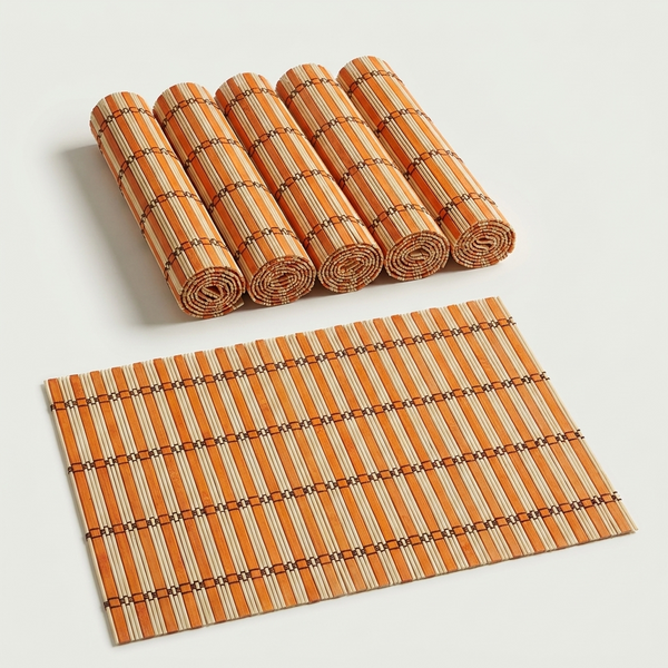 Heritage Weave Bamboo Placemats (Pack of 6)