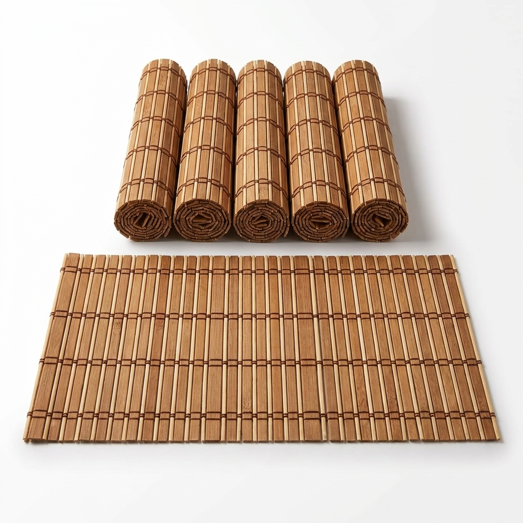 Natural Weave Bamboo Placemat in Brown