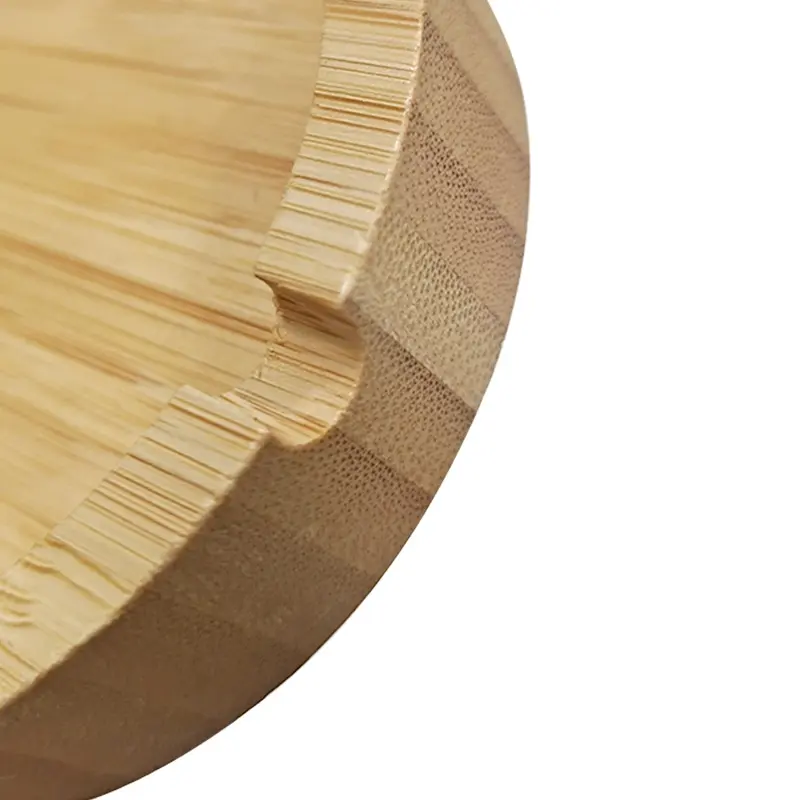 Round Bamboo Ashtray with Cigarette Rests (Pack of 2)