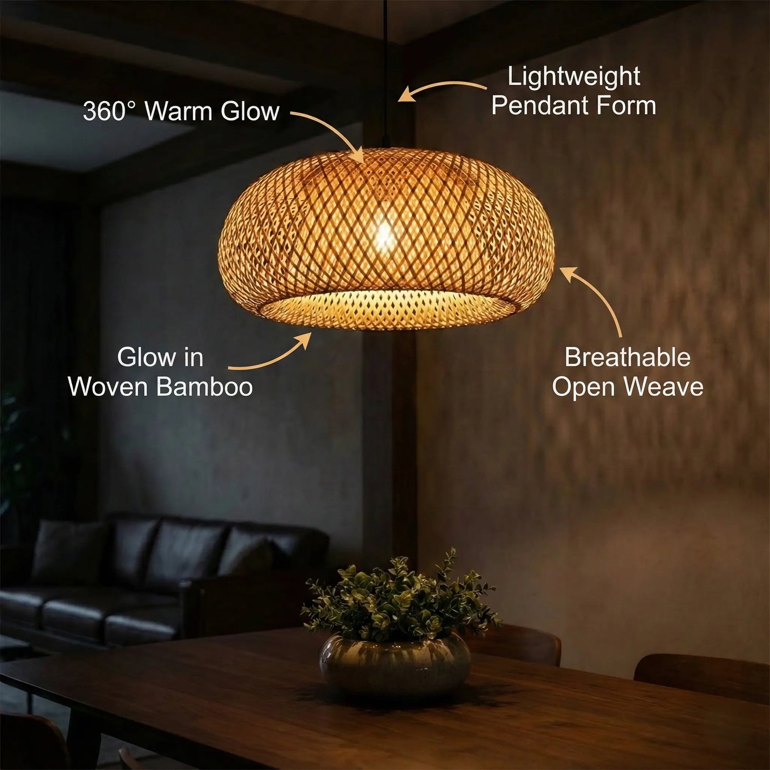 Bamboo Aura Ring Lamp