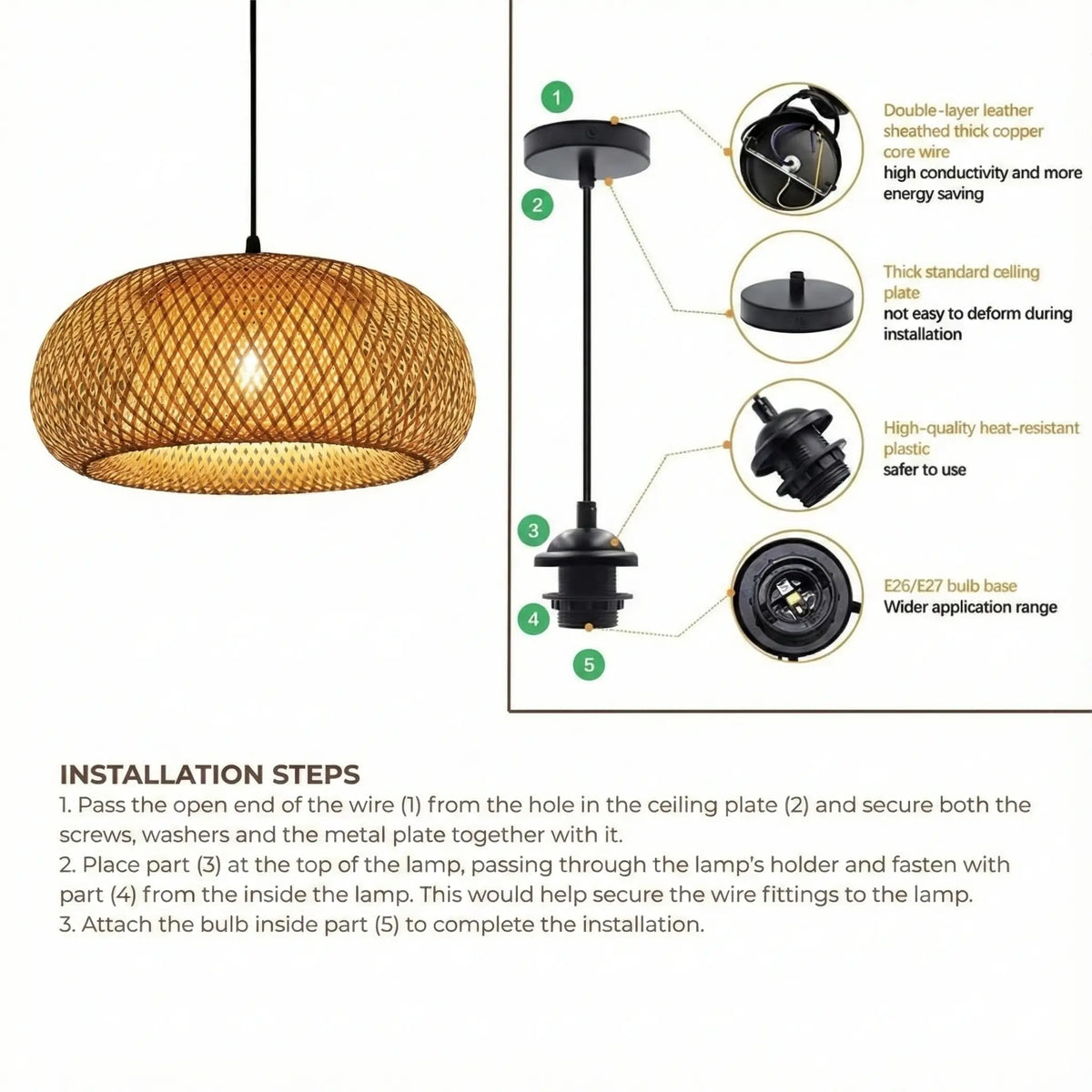 Bamboo Aura Ring Lamp — view 2